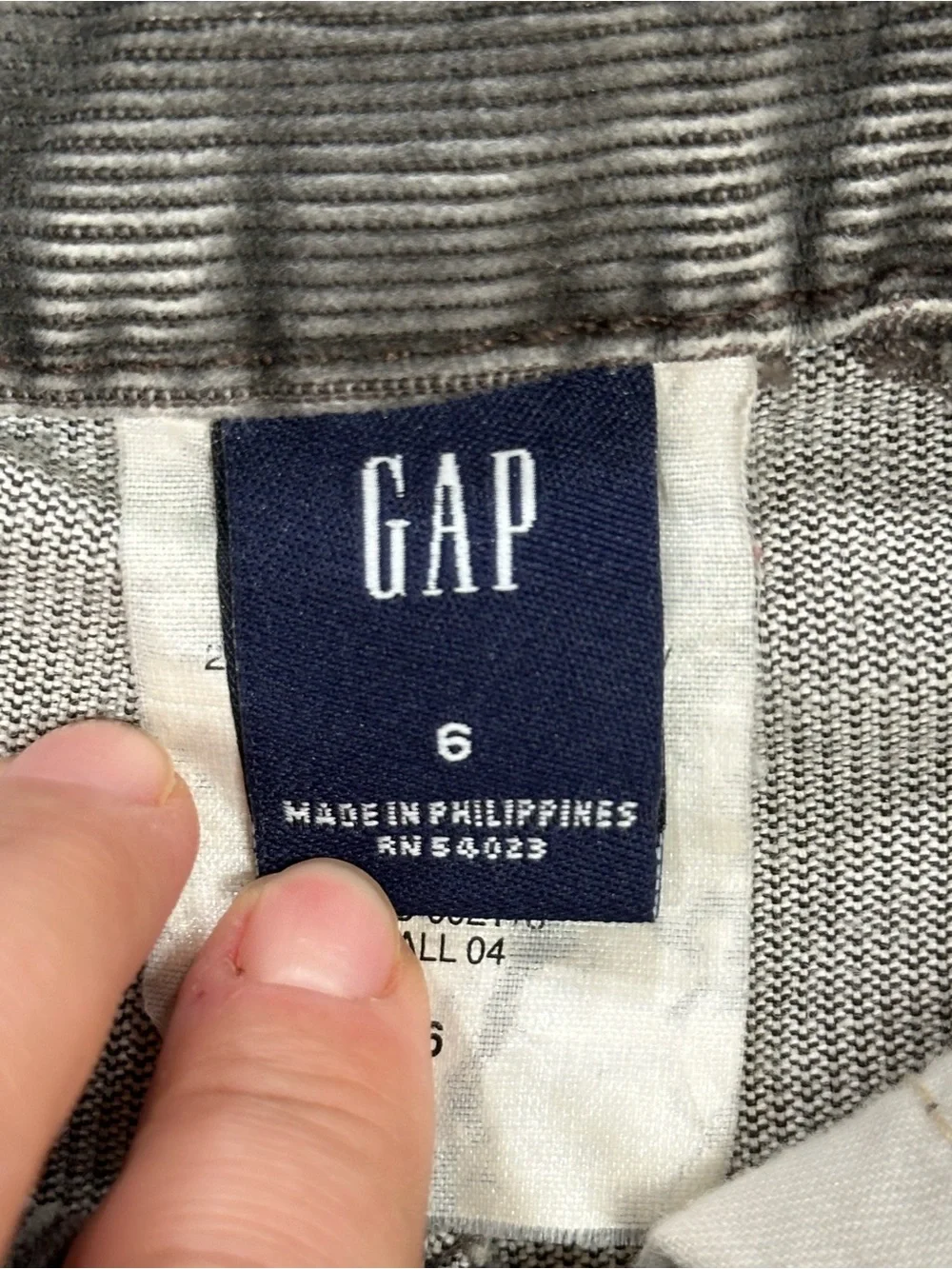 GAP Y2K (2004) Corduroy A-Line Skirt - Womens 6